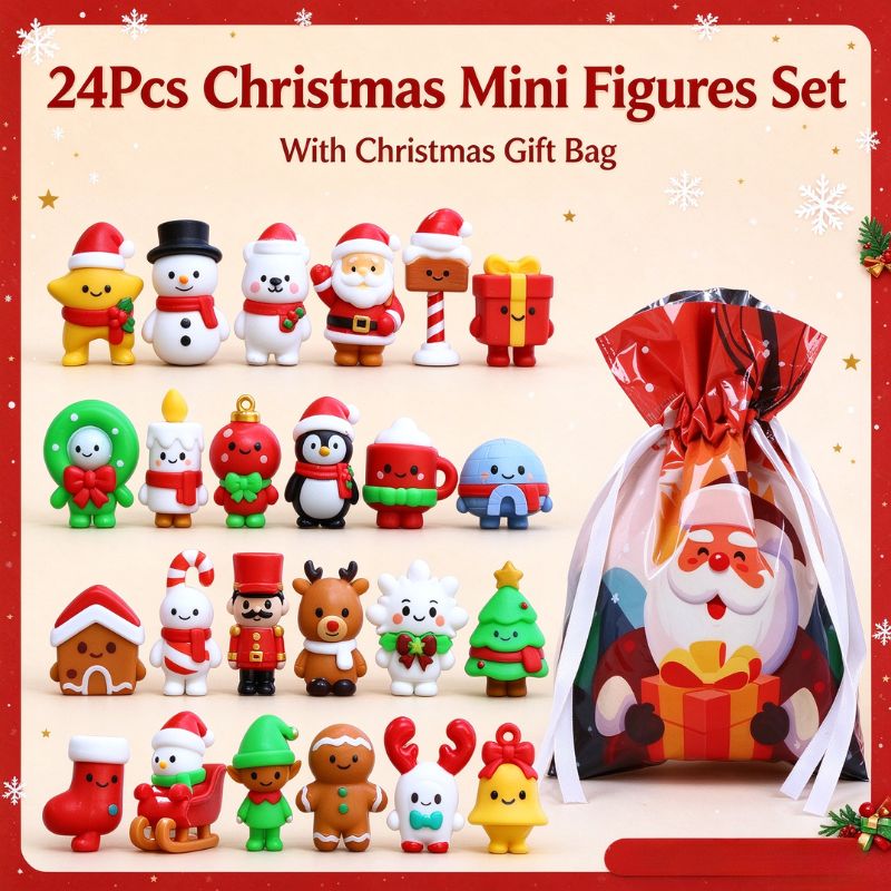 Kids Toys Xmas - Set Miniatur Natal dalam Kemasan Kejutan,