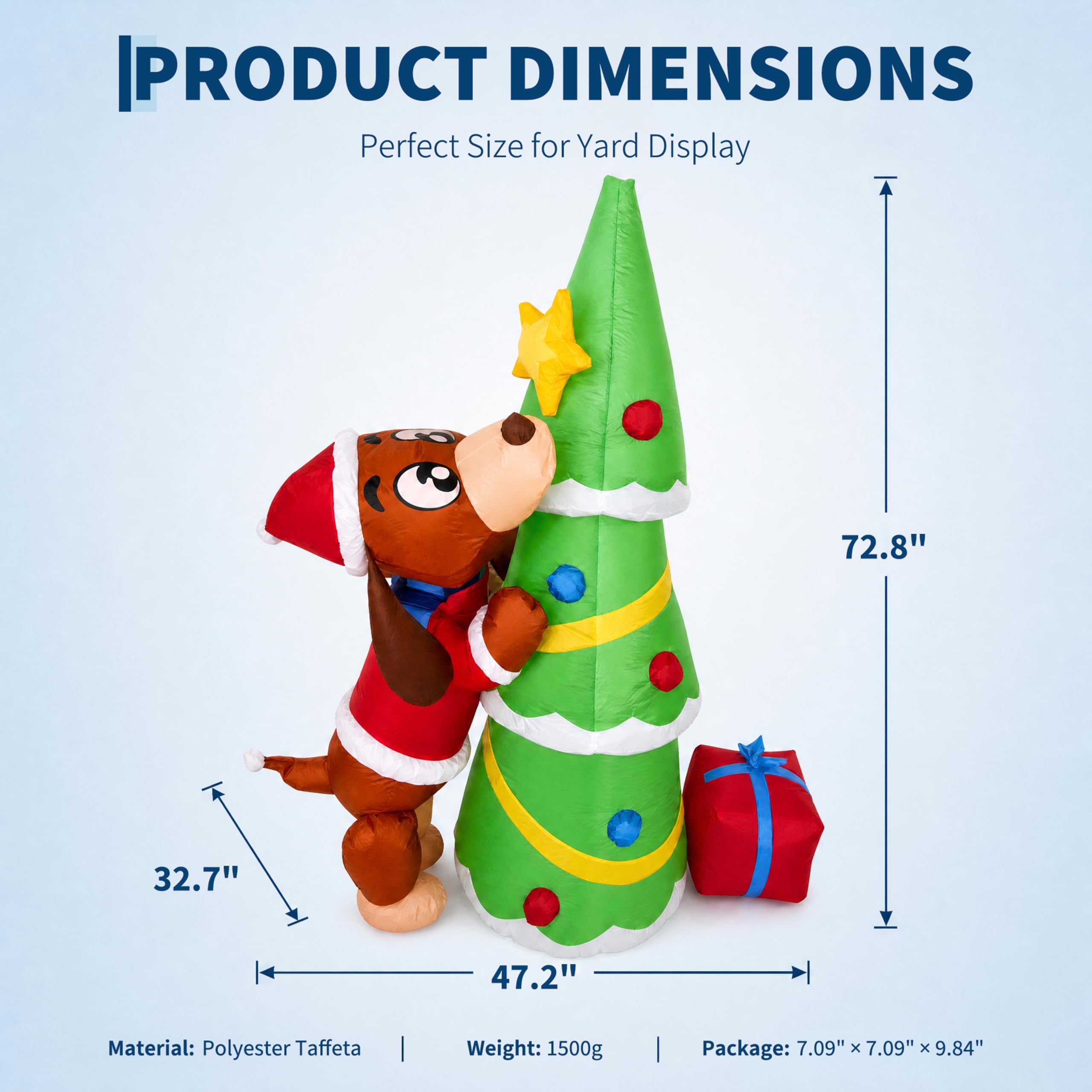 Anjing Natal Tiup Raksasa 7 ka - Kids Yard Toys ulasan dan harga